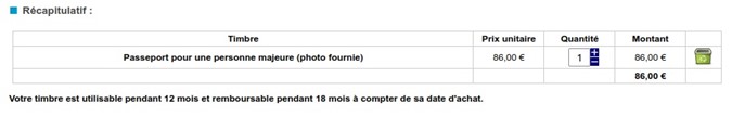 representation graphique d'une partie de la page récapitulatif