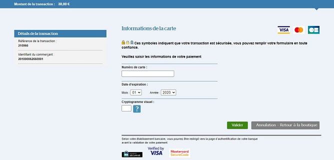 illustration graphique saisie du paiement