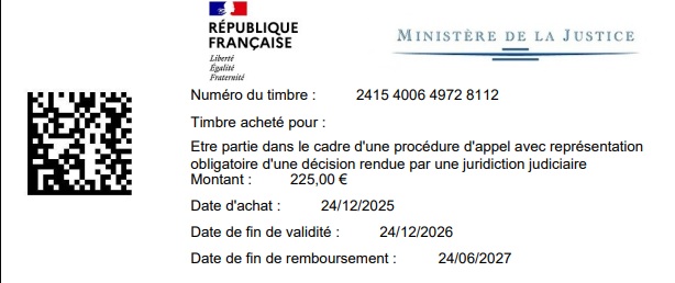 illustration graphique exemple timbre re&ccedil;u par courriel